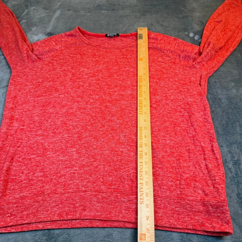 Buffalo‎ David Bitton Sweatshirt Womens XXL Red Heather Raglan Knit Pullover